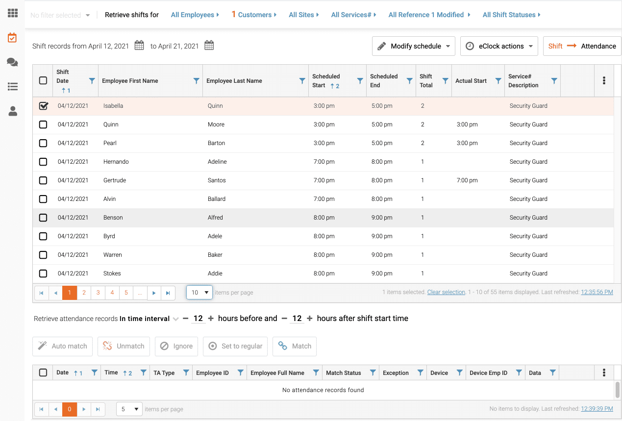 Celayix Time & Attendance pic-1 celayix time and attendance view